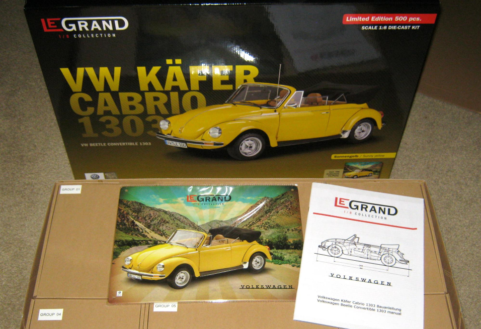 LeGrand 1/8 1:8  VW Volkswagen Beetle Cabriolet metal kit LE100 LE101