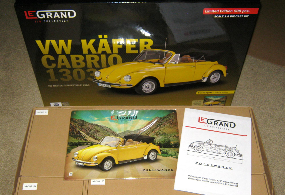 LeGrand 1/8 1:8  VW Volkswagen Beetle Cabriolet metal kit LE100 LE101 LeGrand 1/8 1:8  VW Volkswagen Beetle Cabriolet metal kit LE100 LE101