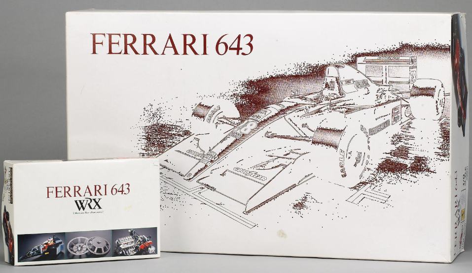 Rosso 1/8 Ferrari 643 F1 kit 80001 white box and  "Grade Up Parts Set"