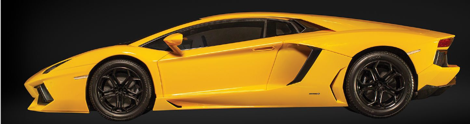 Pocher 1/8 scale yellow Lamborghini Aventador kit HK119
