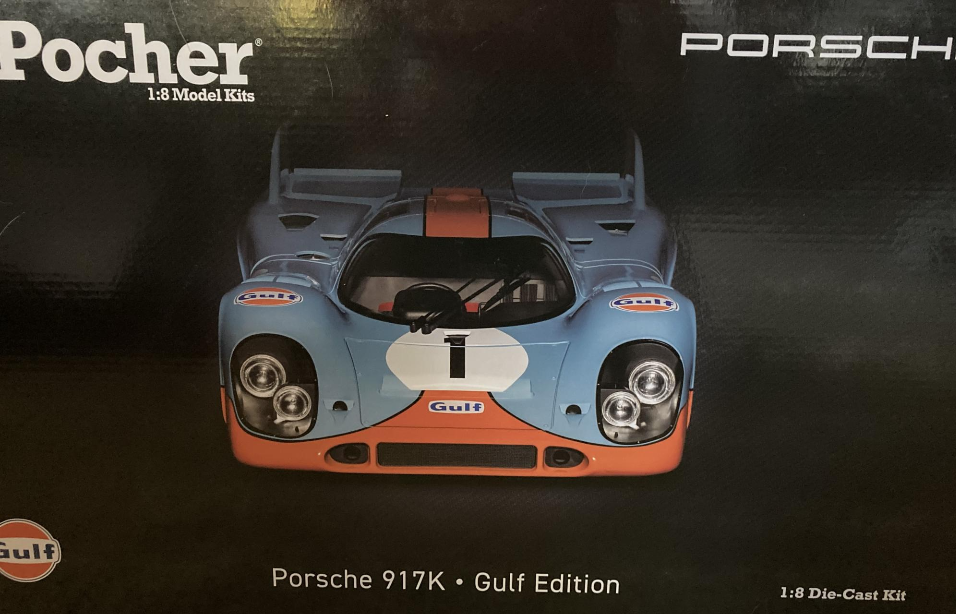 Pocher 1/8 Gulf Porsche 917 K kit HK118 box Pocher 1/8 Gulf Porsche 917 K kit HK118 box