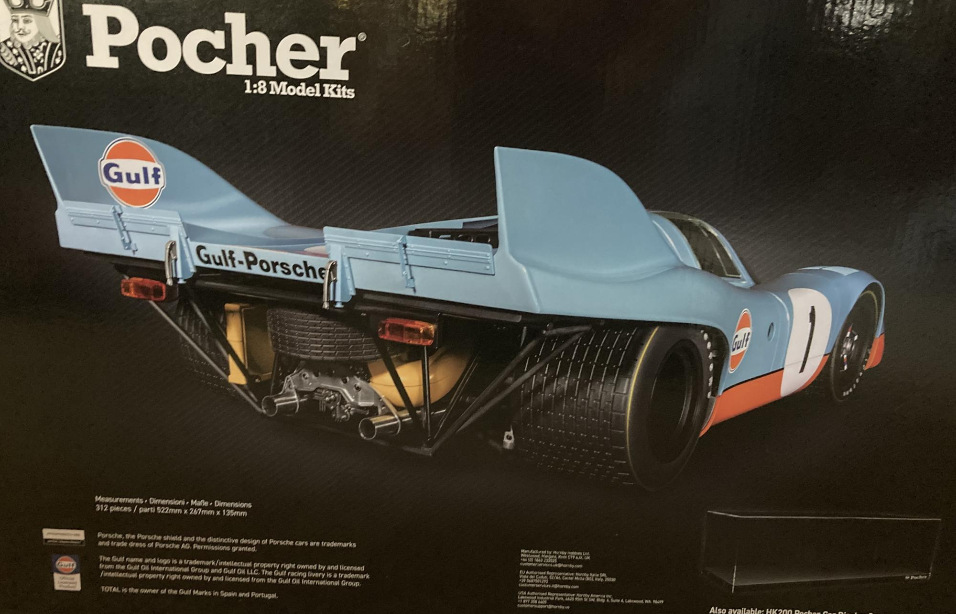 Pocher 1/8 Gulf Porsche 917 K kit HK118 box Pocher 1/8 Gulf Porsche 917 K kit HK118 box