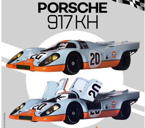 IXO 1/8 scale 1970 Gulf Porsche 917 KH Le Mans kit IXO 1/8 scale 1970 Gulf Porsche 917 KH Le Mans kit