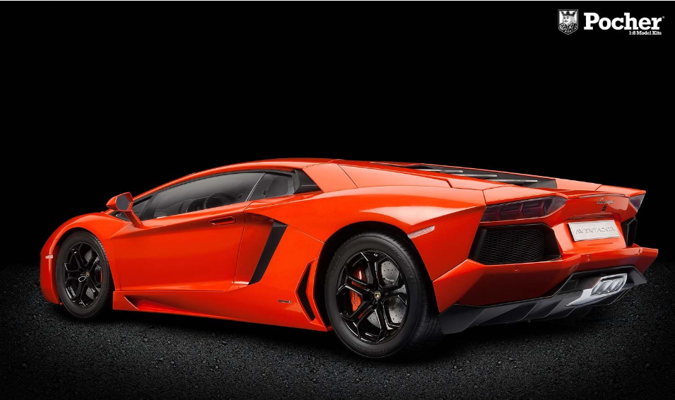 Pocher HK100 Lamborghini Aventador Coupe orange kit Pocher HK100 Lamborghini Aventador Coupe orange kit